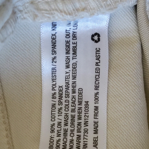 Isabel Maternity Skinny Crossover Panel Maternity Jeans 8 Cream Tan - Picture 7 of 12